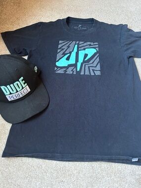 Youth XL Black Dude Perfect Tee & Adjustable Dude Perfect hat